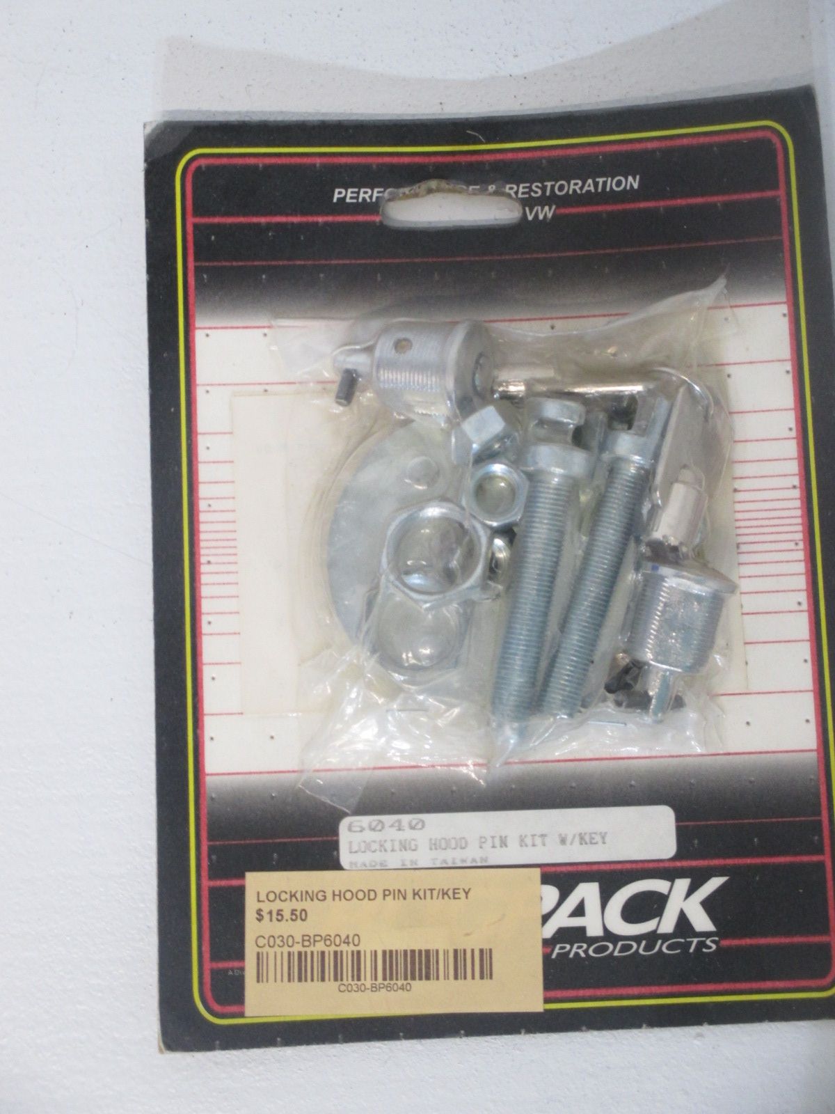 LOCKING HOOD PIN KIT/KEY